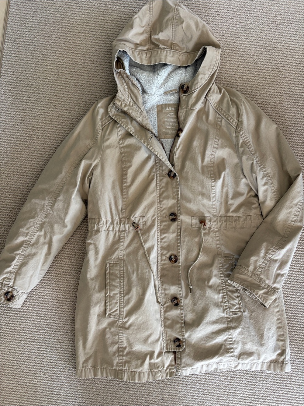 Women’s L.L.Bean 3 in 1 Parka Beige Size L-Reg